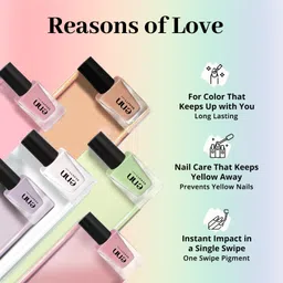 Enn Beauty Color N Care Nail Paint Kit, Quick drying & Long Lasting Formula With Glossy finish, Paraben Free, Nail Polish Set of 5 image 4