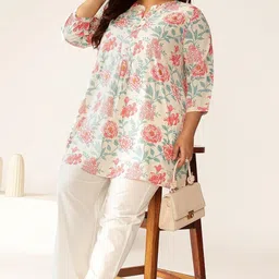janasya Women's Floral Regular Tunic image 3
