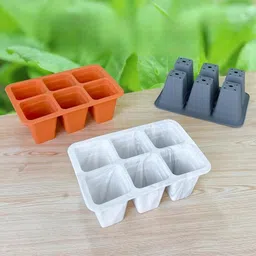 LOOM TREE® 11 Pieces Seed Starter Trays Silicone for Hydroponic Vegetables Fruit Indoor Dark Green image 3