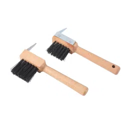 loom tree Horses Hoof Pick Brush with Wooden Handle Massage Tool for Pigs Goats Cattle | Outdoor Sports | Equestrian | Horse Care & Grooming | Hoof Rasps & Farrier Tools image 2