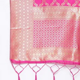 lilots Women's Banarasi Silk Jacquard Woven Dupatta Gorgeous Printed Designer Chunni image 3