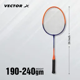 Vector X VXB-580 Badminton Racquet Set of 2 with Full Badminton Cover and Pack of 3 Shuttle Cocks image 5