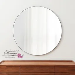 ARC homes Premium Wall Mounted Frameless Round Glass Mirror for Bathroom Living Room Washbasin Mirror | Wall Mirror for Home (30 x 30 CMS) image 2