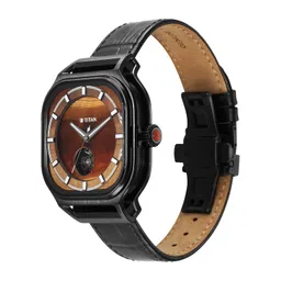 titan Men's Caelum Tiger Eye Black Automatic Analog Watch - Stellar Edition, Brown image 3