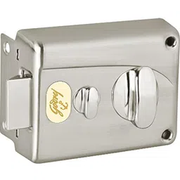 godrej locking solutions and systems Godrej Locks Premium Night Latch 1CK Inside Opening 7666 Key Lock (Brushed Steel Finish, Carton) image 1