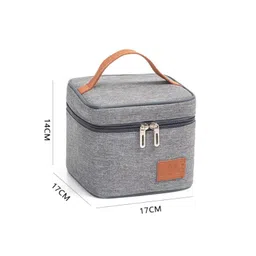 Travel Curry - Lunch Box Bags for Men, Women and Kids | Insulated Nylon Storage Tiffin Bag | Leakproof, Keeps Food Hot and Cold for Office, College, School (Grey 4L) image 3