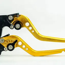PA Adjustable Brake and Clutch Levers (Gold) Fit for Bajaj Pulsar NS 160/200/RS/AS200 image 1