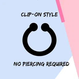 via mazzini Clip-On Silver Metal Small Nose Ring For Women (1 Pair) image 5