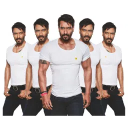 amul comfy Men's Pure Cotton White Solid Vest with Half Sleeve Combo Pack image 1