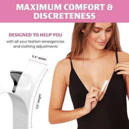 vihlanath Multipurpose Body Tape for Breast Lift 10 Nipple Pasties with Boob Tape & 36 Fashion Tape Bob Tape for Women Push Up & Lifting Breast Double Sided Tape for Clothes Beige (36 Strips) image 4