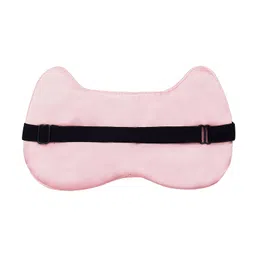 jenna Jenna™ Natural Silk Kitty Design Sleep Mask Cover for Insomnia, Puffy Eyes and Dark Circles With Gel (BabyPink) image 2