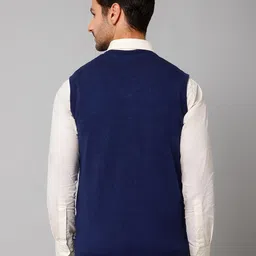 cantabil Solid Reversible V Neck Sleeveless Regular Fit Mens Casual Sweater | Casual Winter Sweater for Men | Mens Sweater for Winter Wear (P_MSWT00055) image 5