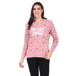 stories.label Cotton Sweatshirt for Women in 300 GSM Fabric with Ribbed Details Includes Plus Sizes (S-5XL) image 1