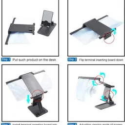 Drumstone 𝐆𝐑𝐄𝐀𝐓 𝐈𝐍𝐃𝐈𝐀𝐍 𝐃𝐄𝐀𝐋 15 Years Warranty 12" Screen Magnifier for Smartphone – 3D HD Phone Screen Amplifier for Movies, Videos & Gaming – Foldable Adjustable Stand (Black) image 4