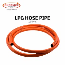 sunblaze Fine Quality 1.5 Meter LPG Hose Pipe Flame Resistant, Leak Proof, Made with Reinforced Steel Wire for Home with 5 Years Manufacturer Warranty image 2