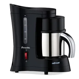 Preethi Cafe Zest Drip Coffee Maker| 450W Coffee Machine for Home | 500ml Capacity | Black (CM 210) image 1
