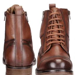 teakwood leathers Men Chelsea Mid Top Boots Perfect for Casual, Parties & Special Occasions Comfort, Durable Genuine Leather Boot Shoes | SH_MJ_31_P image 4
