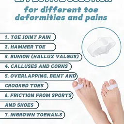 nudfsy 4 Pcs Toe Separator, Bunion Thumb Corrector, Bunion Corrector For Women Toe Shoes Can Be Worn With A Large Toe Bone Correction Suitable For Both Men And Women And Can Be Used Day And Night image 5