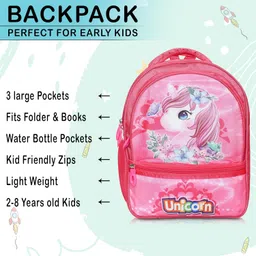 stylbase Kids School Bag For Boys And Girls Cartoon Printed Waterproof Backpack Bag Ideal For Kids Bag UKG Nursery 1st Class School Bags 5-7 years 14 Inch image 4