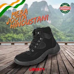 liberty Warrior Mountain Trekking Boots for Men, Light Weight, Black, Size-6UK-11UK image 3