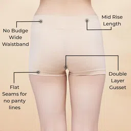 plumbury Women's Polyester Blend Seamless Boyshort Panty Boxer Briefs Shorts image 4