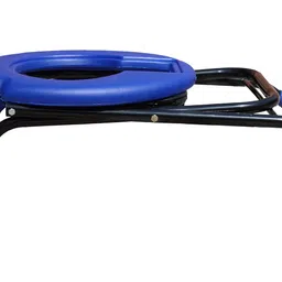 KBG Premium Imported Commode Stool with Lock Added Safety, Portable Toilet for Camping, Folding Commode Toilet Seat, Perfect for Camping, Hiking, Trips, Construction Sites and More (Blue) image 3