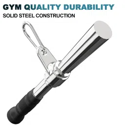 POWER GUIDANCE Tricep Press Down Cable Attachment, Weight Machine Accessories, V Handle with Rotation, Tricep Rope, Rotating Bar, V-Shaped Bar image 2