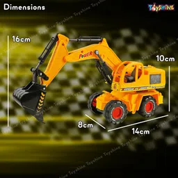 Toyshine Remote Control Rechargable Engineering Digger Truck Construction Excavator Toy with 360° Rotation Features Interactive Play Toy for Kids 3+ image 5