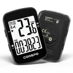 CooSpo Bike Computer Wireless GPS,Odometer Cycling Computer with IPX7,Bluetooth Bicycle Speedometer with 2.3 Inch Auto Backlight LCD Display & Multi-Functions,Bike GPS Tracker with Speed Alarm image 1