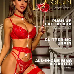 ssoshhub Women Lingerie Set Lace Teddy Strap Babydoll Bodysuit with Garter Belts for Honeymoon Couple Special Wedding Night(No Stocking) image 4