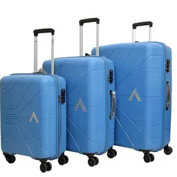 vip Aristocrat Set of 3 Hard Suitcase Cabin, (55+66+76Cm) Check-in Lightweight Luggage with 8 Strong Wheels,Secured Combination Lock,Xtra Strong Zipper & 7 Years International Warranty (Ocean Blue) image 5