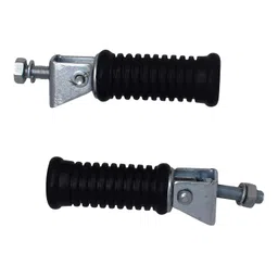 Ramanta Bullet Rear Footrest Left Right Front/Rear Foot Rest Compatible only with Bullet Classic, Electra and Standard 350/500 CC BS4/BS6 Motorbikes (Model Year: 2021, Black, Pack of 2) image 1