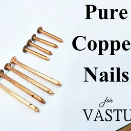 Copper Nails for vastu Pure Original Copper Nails 2 inch Tanmbe ki keel Pack of 7 (1 inch) image 4