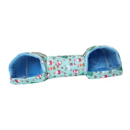 SECRET DESIRE Hamster Tunnel Bed Cage Accessories Cave for Dwarf Rabbits Gerbil Rat Hamster Blue Snowman image 4