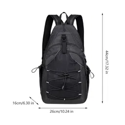 CALANDIS® Men Backpack Chest Bag Stylish Sports Shoulder Bag for Hiking Travel Cycling Black | Backpacks, Bags & Briefcases | Mens Accessories image 3