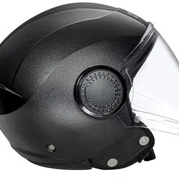 Studds Urban Black with Black Strip Open Face Helmet (L) image 2