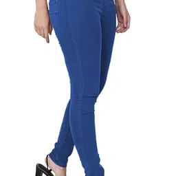 trusha dresses Women's Ankle-Length Stretchable Jeans with Elastic Waistband and Two Back Pockets | Comfortable Slim Fit Denim image 5