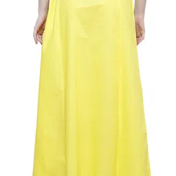 pistaa's Women's Cotton Lemon Yellow Colour Readymade Inskirt Saree petticoats image 5
