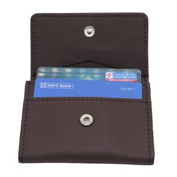 Vittore Real Leather Card Holder Accessories with Single Fold Design (Brown) image 3