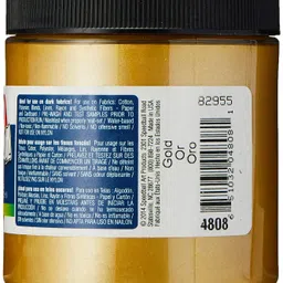 Speedball Opaque Fabric Screen Printing Ink (Gold, 8 oz) image 2