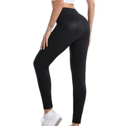 MERISHOPP® Women's Leggings Sweat Sauna Pants Body Shaper Trainer Loss Weight S M |Shapewear for Women |top |Tummy Tucker Women Shapewear |Tank top |Shapewear |Tummy Tucker Women |Body Shaper image 4