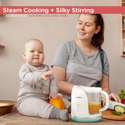 BAYBEE 4-in-1 Multifunctional Electric Baby Food Processor with Steamer, Chopper & Grinder | Portable Baby Food Blender and Steamer image 2