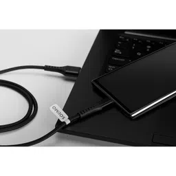 Amazon Brand - Solimo Fast Charging Braided Type C Data Cable Joint, Suitable For All Supported Mobile Phones (1 Meter, Black) image 5