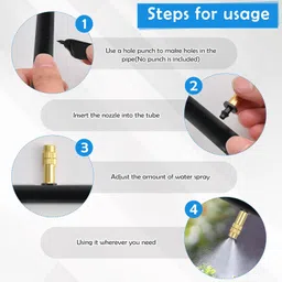 CoolShef 12 Pcs Fogger Water Sprayer Nozzles, Copper Spray Misting Nozzle for Garden Cooling Irrigation Lawn Vegetables image 4