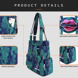 addixon Women Stylish printed Handbag 10L: adjustable handle handbag for women and Functional Accessory for Modern Women image 3