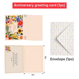 Party Propz Greeting Card for Anniversary - 1pc Greeting Card for Love/Greeting Card for Husband | Anniversary Card | Notecards | Greeting Cards | Happy Anniversary Card (Cardstock) image 2