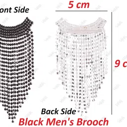 vama FASHIONS Mens Black Brooch Lapel pins Suit Blazer sherwani Formal Wear brooches for men Wedding image 4