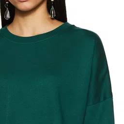 amazon brand - symbol Women's Cotton Blend Crew Neck Sweatshirt image 4