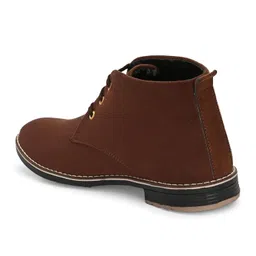 kraasa Men's Lace Up Seude Lifestyle Fashion Boots | High Tops, Soft Cushioned Insole, Feet & Arch Support, Trendy, Stylish Boots image 5