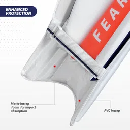 DSC Attitude Cricket Batting Legguard for Mens, Color - White, Size - Mens, Right Hand image 5